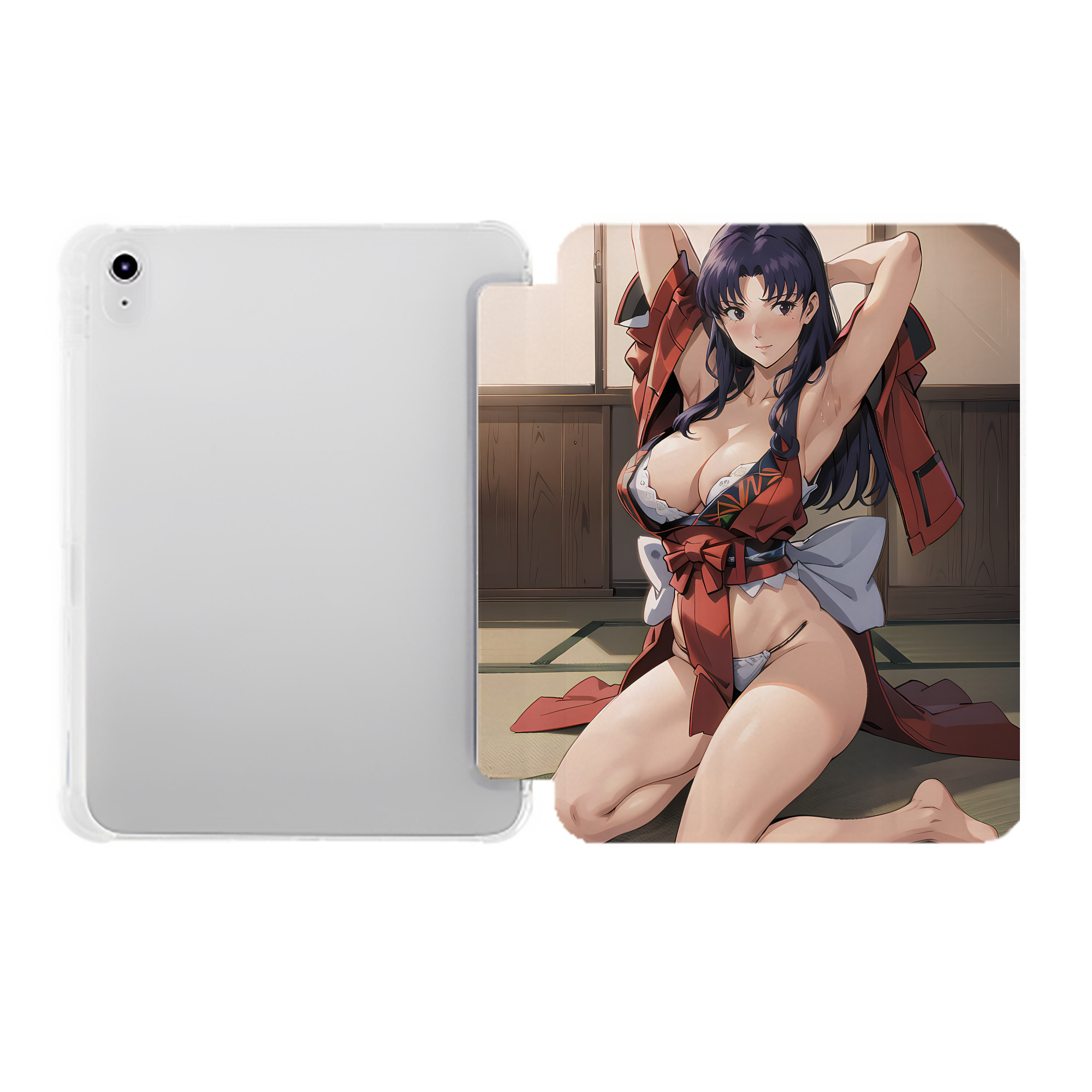 （画像用） EVA 新世紀エヴァンゲリオン IPad ケース ペン収納付き 三つ折りスタンド PUレザー×シリコン 対応機種9.5/10.5/10.9インチ